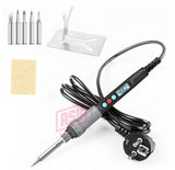 Soldering Iron 90W Adjustable Temp with Digital Display & 5 Soldering Tip US UK EU Plug