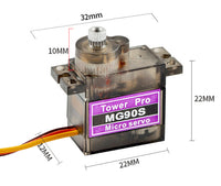 Tower Pro MG90S Metal Gear 9g Servo 90 Degree TowerPro 9gram